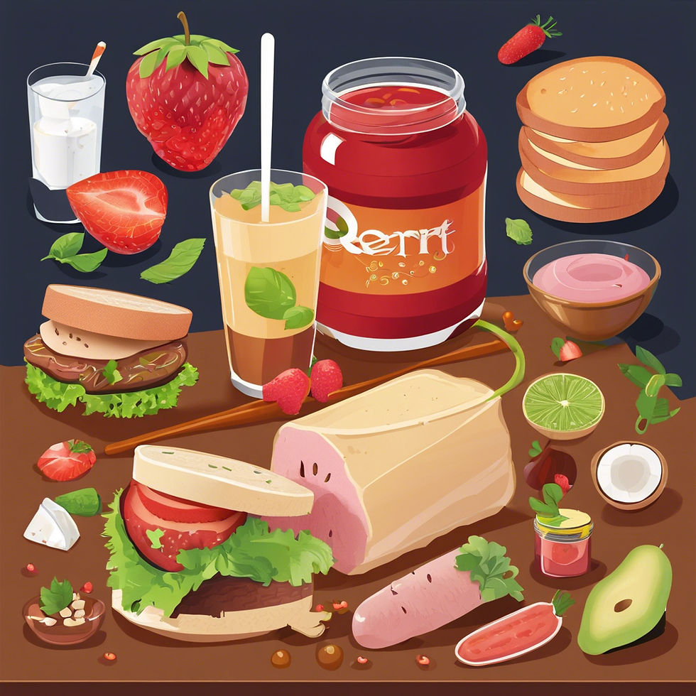 Healthy food choices on the table