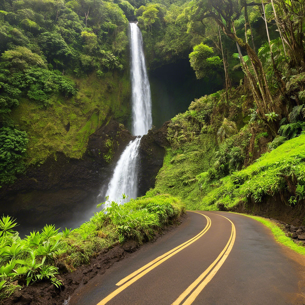 waterfall in Maui