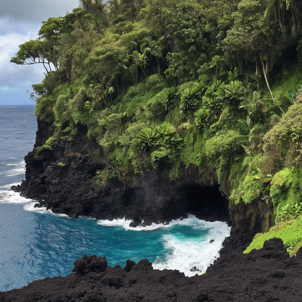 beautiful drive through Hana in Maui