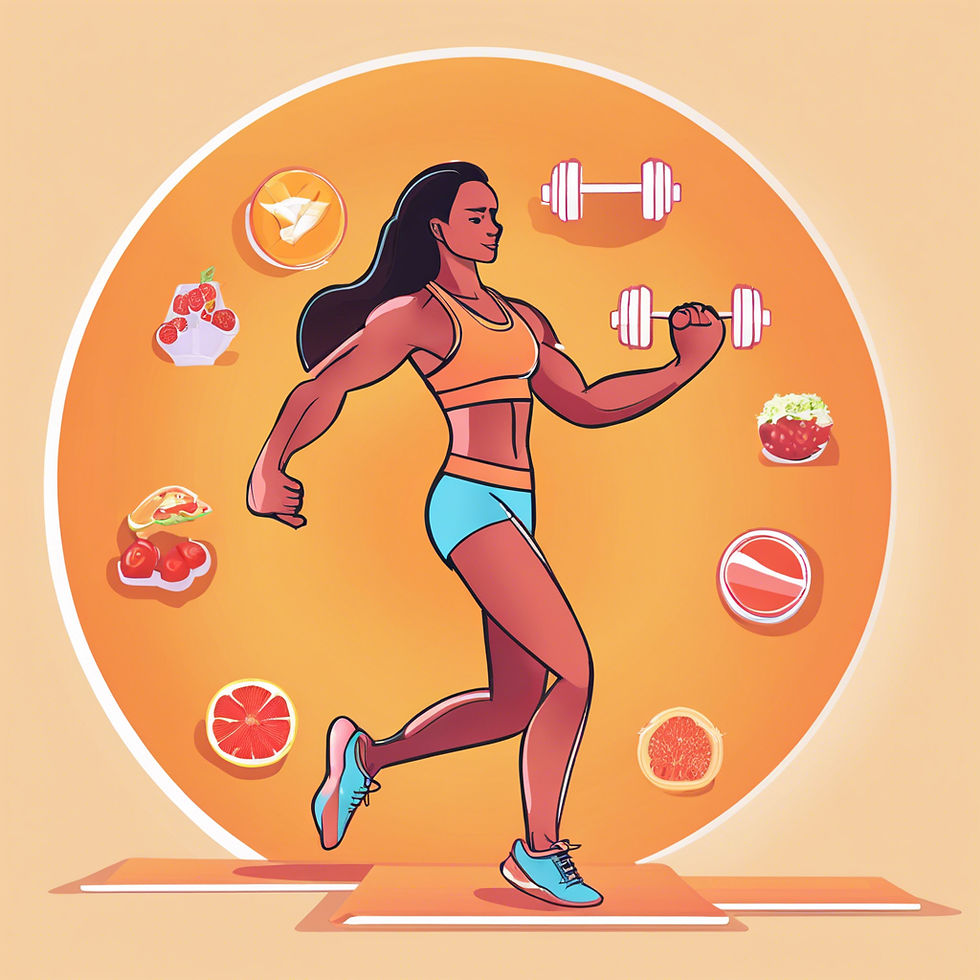 Fit lady taking advantage of healthy choices