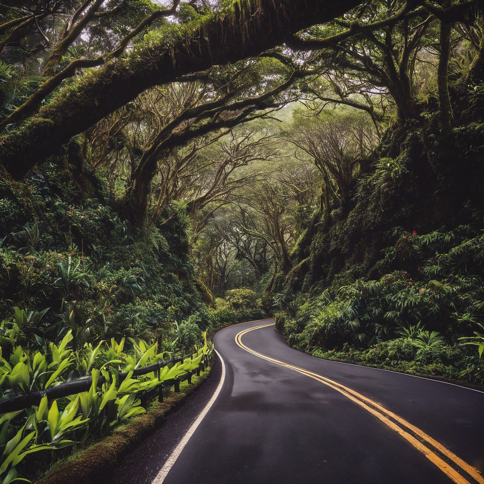 windy road in Maui
