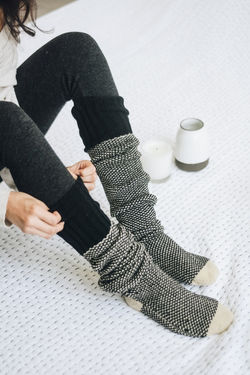 Black Knit Socks
