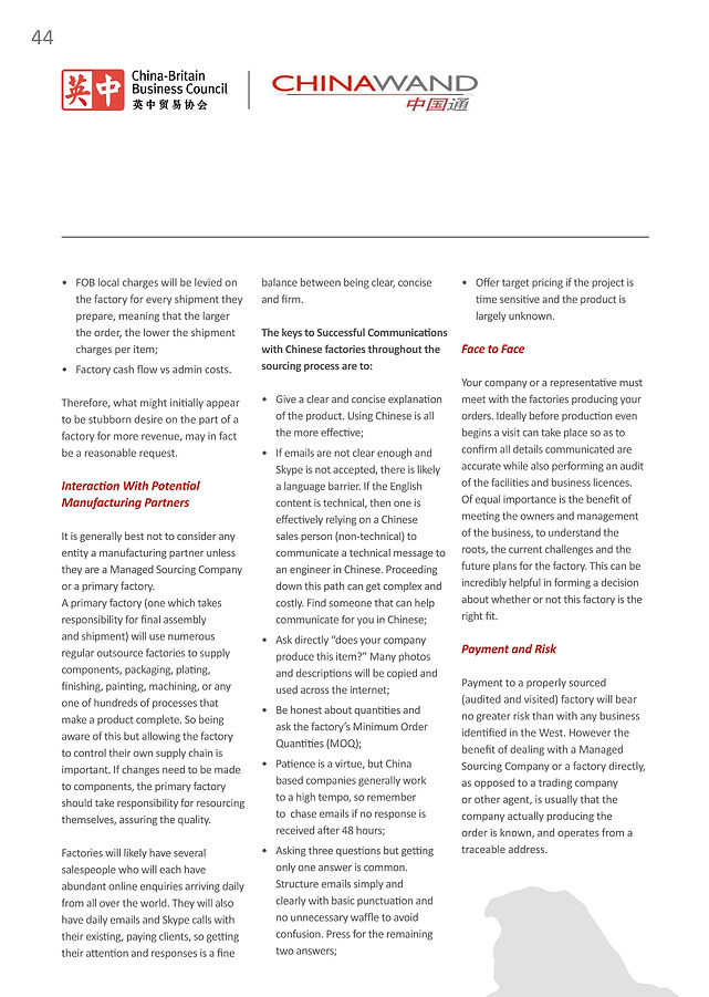 China-Britain Business Council Handbook.