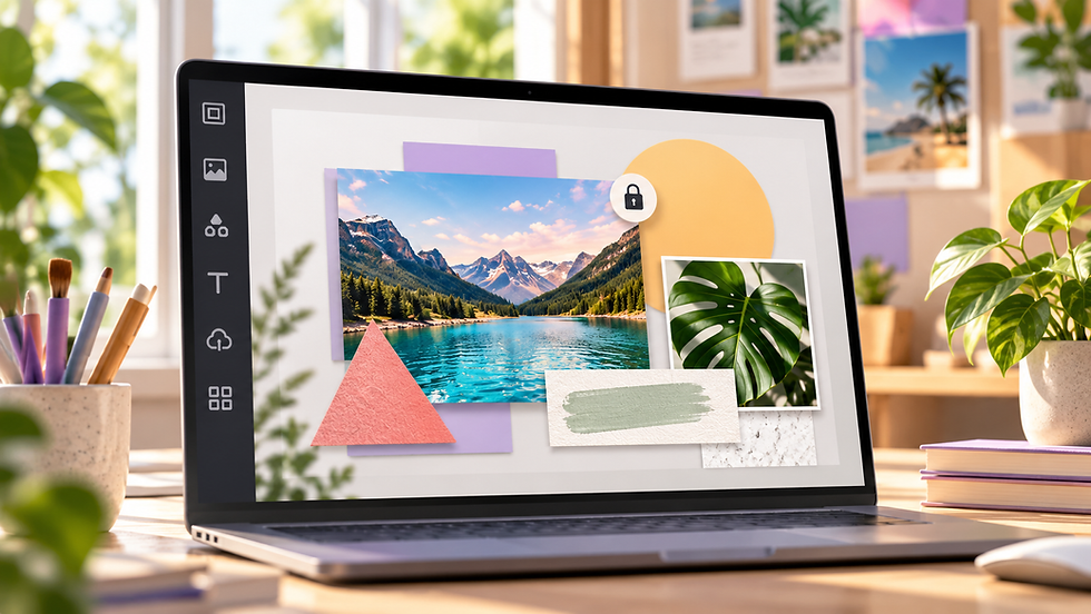 lock elements in Canva, how to unlock elements in Canva, lock image in Canva, Canva lock position