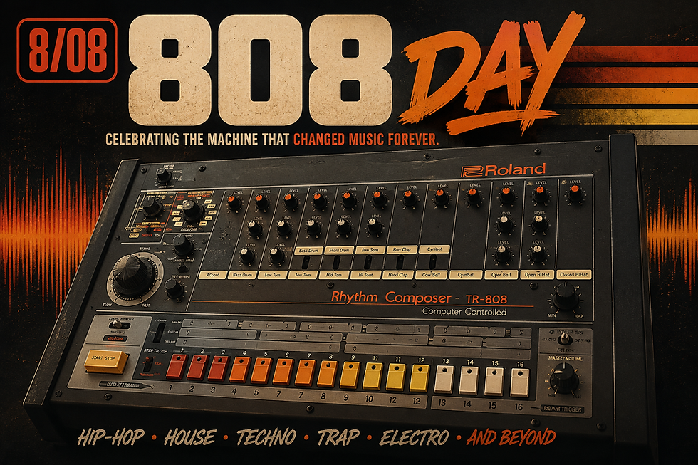 808 Day 2026, what is 808 Day, Roland TR-808, Roland 808 drum machine, TR-808 Rhythm Composer, history of the Roland TR-808, why is the 808 so popular, what does 808 mean in music, why was the 808 discontinued, Roland TR-808 history