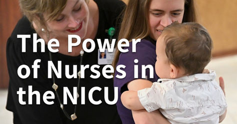 NICU nurse supporting baby and family during National Nurses Week