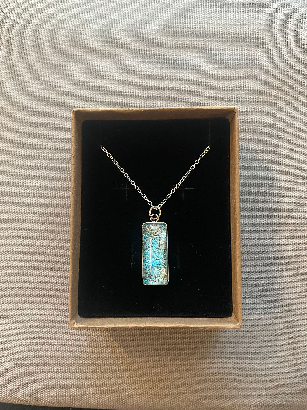 Thumbnail: “Conifer Bliss” Fine Art Cabochon Pendant Necklace