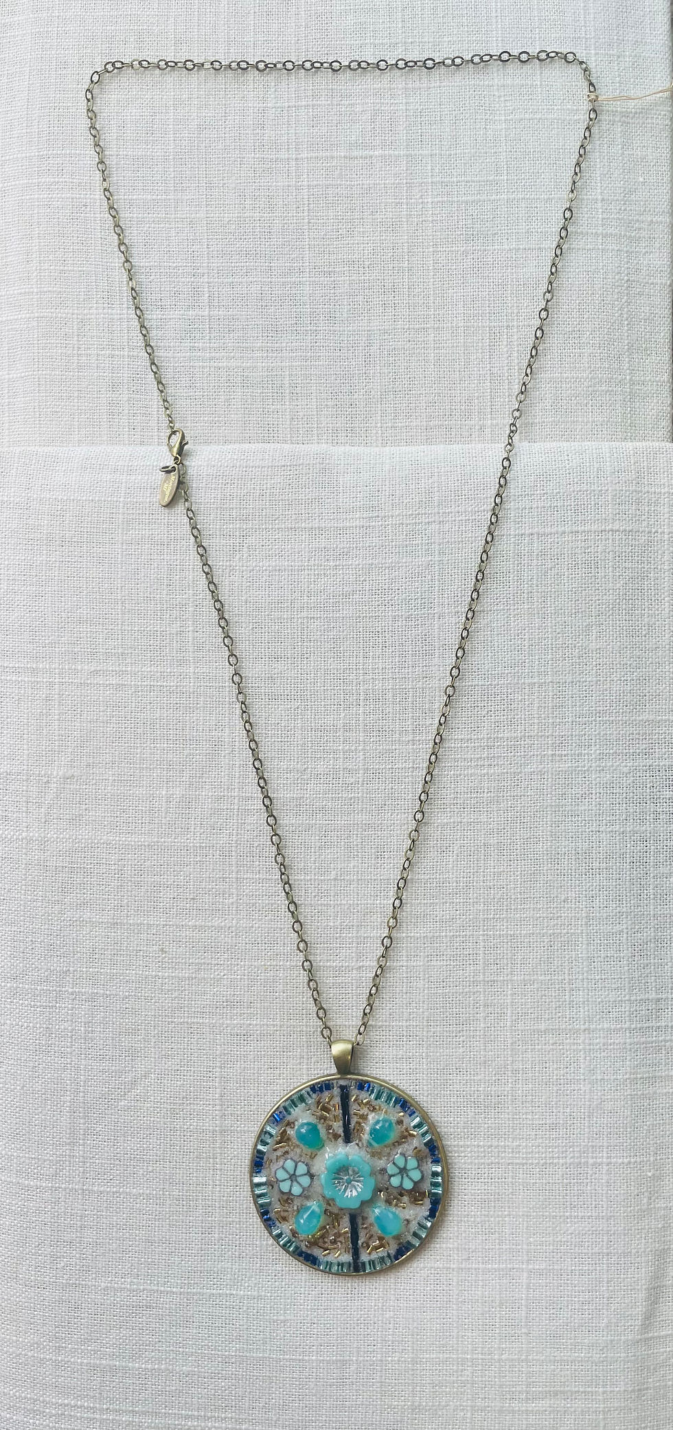 Thumbnail: Czech Glass Bead Statement Medallion Necklace