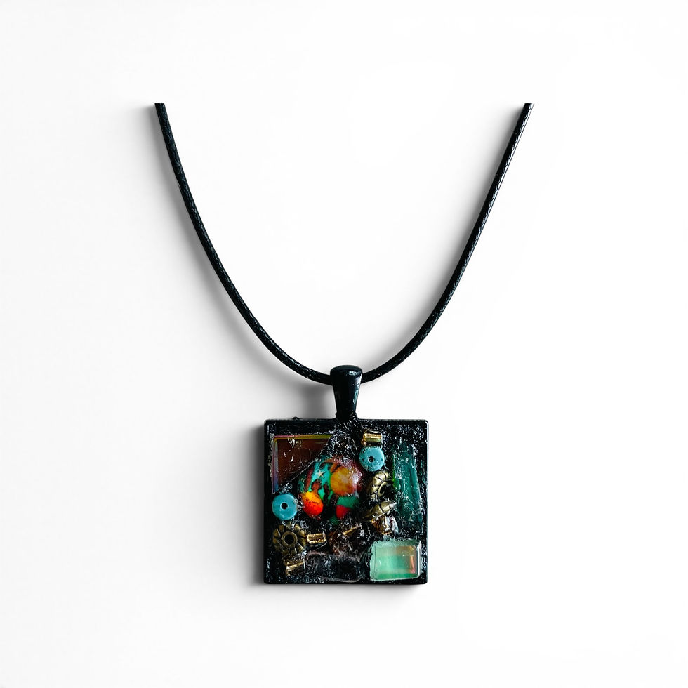Thumbnail: “Arthaus” Square Black Pendant Necklace