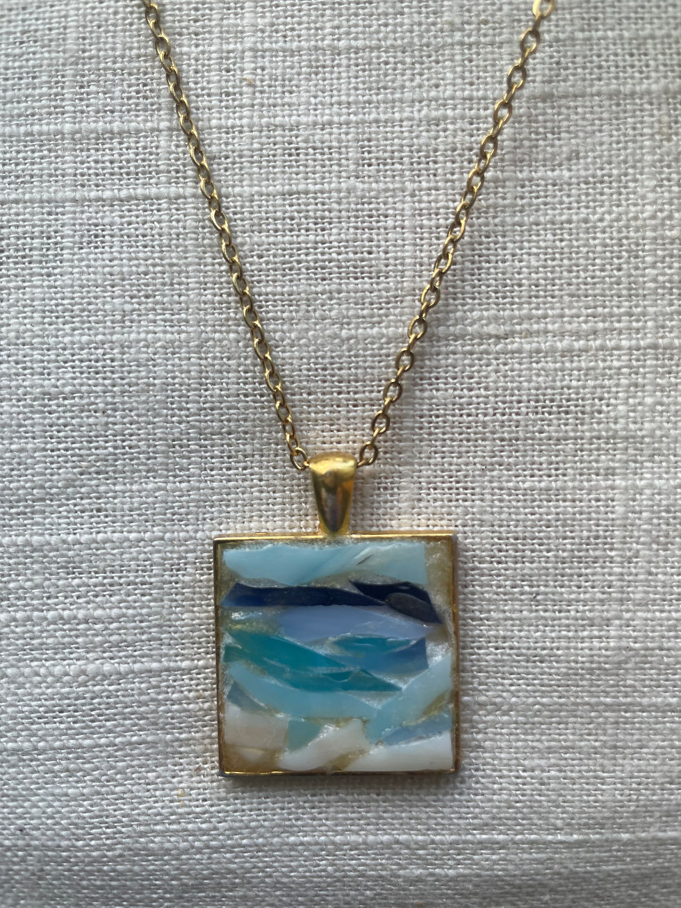 Thumbnail: “Gold Sea Glory” Seaglass Pendant Necklace