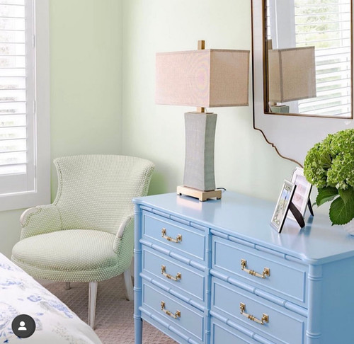 blue bamboo dresser Henry Link Hali Bai Collection Faux Bamboo Dresser navy – DEG Furniture  Designs main image 1