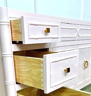 Thumbnail: Eze Faux Bamboo Single Bath Vanity Base with Drawers