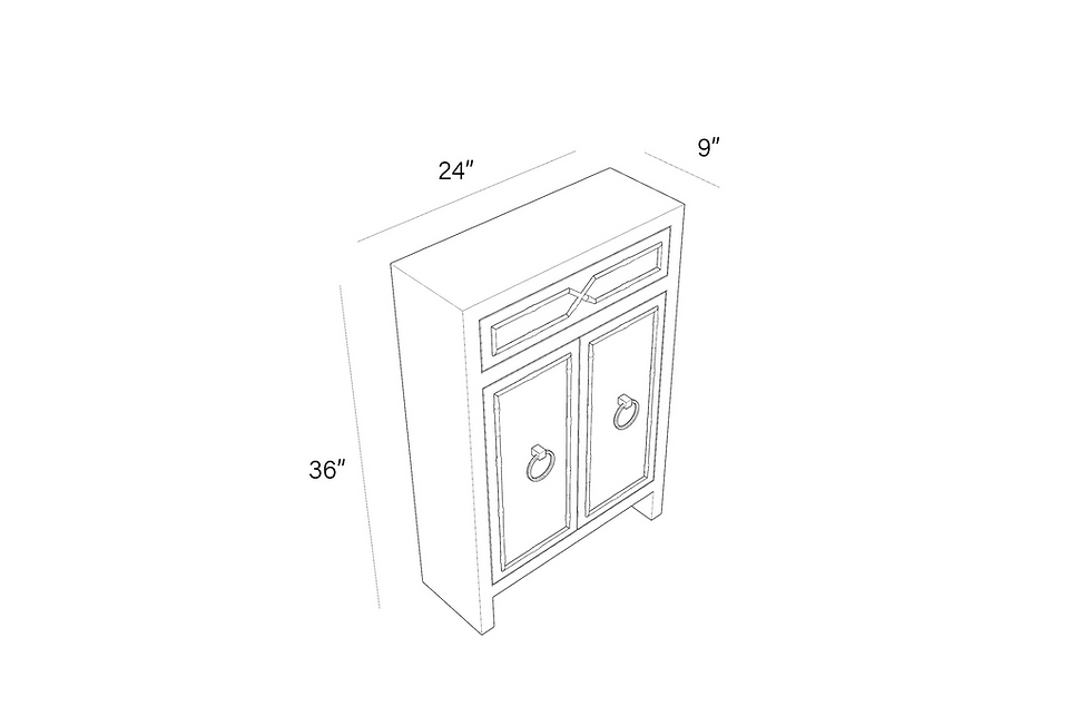 Thumbnail: Custom-built Faux Bamboo Hanging Cabinet