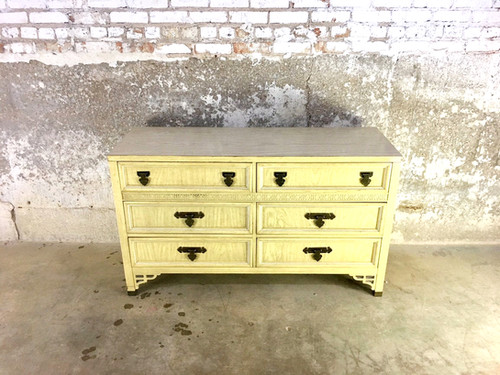 Vintage Dixie Shangri La 6 Drawer Dresser | Rail + Stile