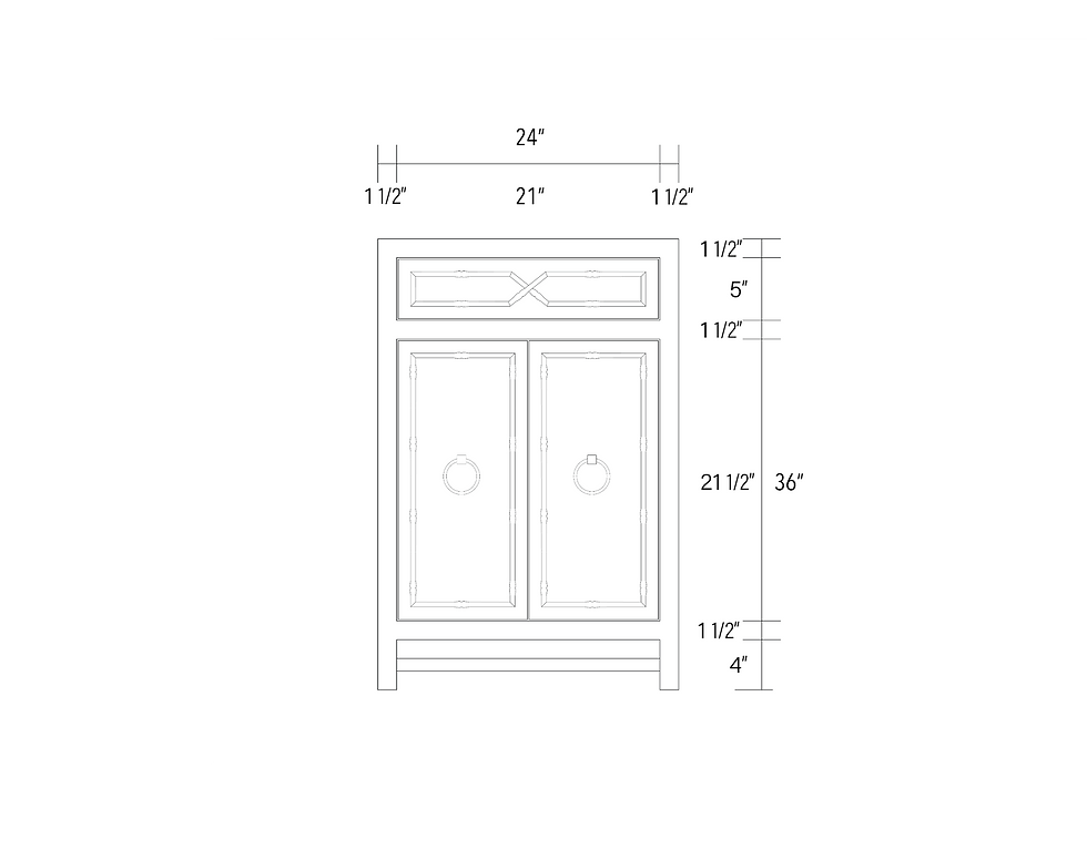 Thumbnail: Custom-built Faux Bamboo Hanging Cabinet