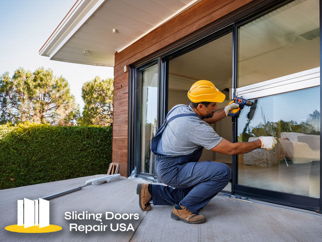 sliding doors repair usa professional technician working providing expert service