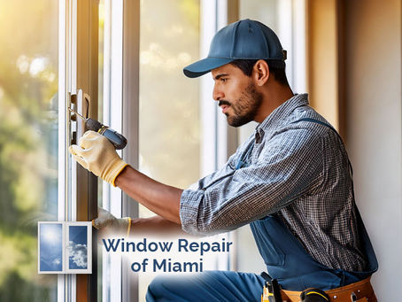 professional technician working window repair miami florida