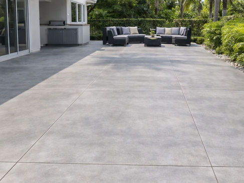 Modern concrete patio or flooring with smooth finish and contemporary style