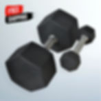 5lb - 80lb set super hex virgin rubber dumbbells commercial grade