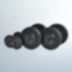 Thumbnail: 10LB-75LB MACHINED IRON PRO-DUMBBELL SET BLACK/BACLK