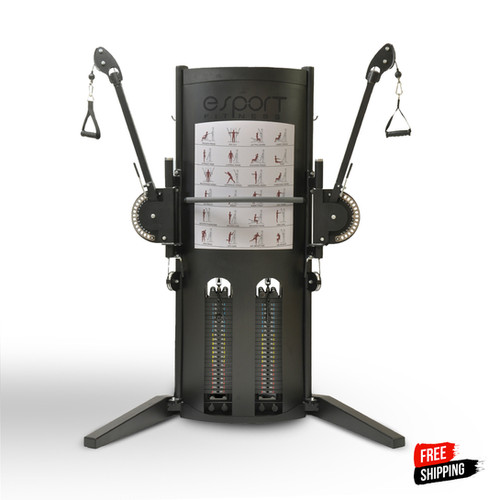 NEW eSPORT DUAL WEIGHT STACK CABLE FREE MOTION CROSS eSport