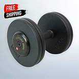 105LB-120LB MACHINED IRON PRO-DUMBBE SET BLACK/BLACK