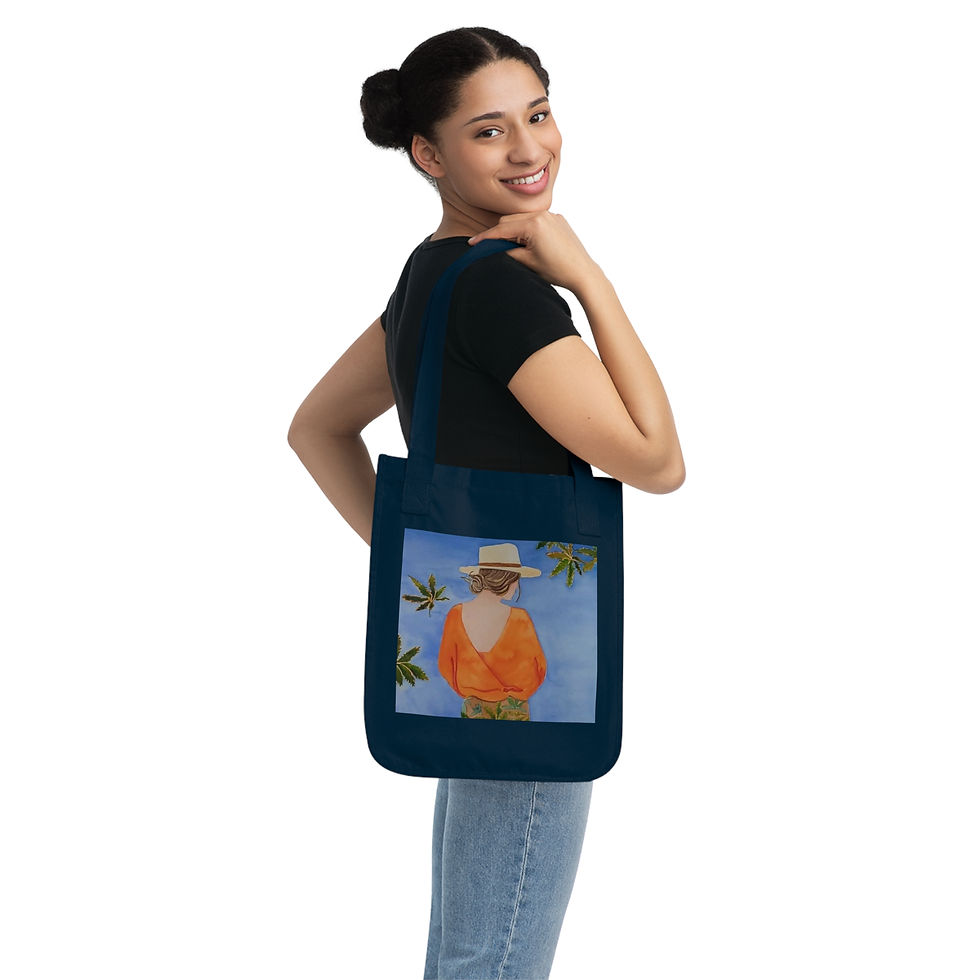 Thumbnail: Boho in Colrado  Stylish Organic Canvas Tote Bag, Eco-Friendly Shopping Bag