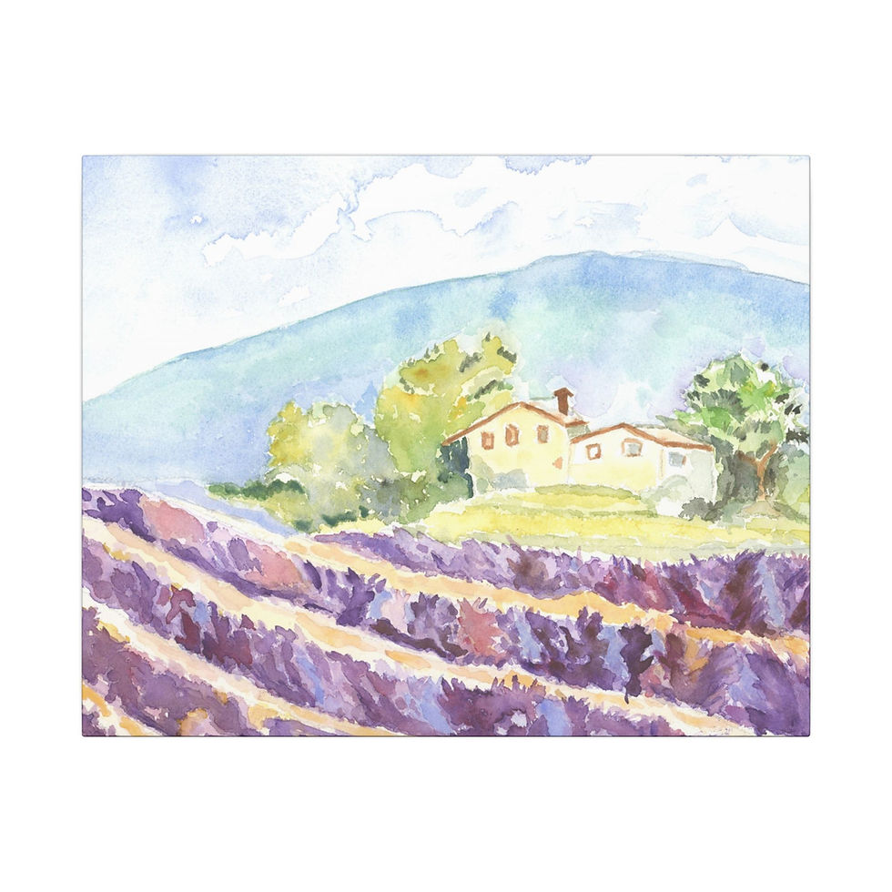 Thumbnail: Hills of Provence Canvas Print, Home Decor, Wall Art, Gift, Floral Art