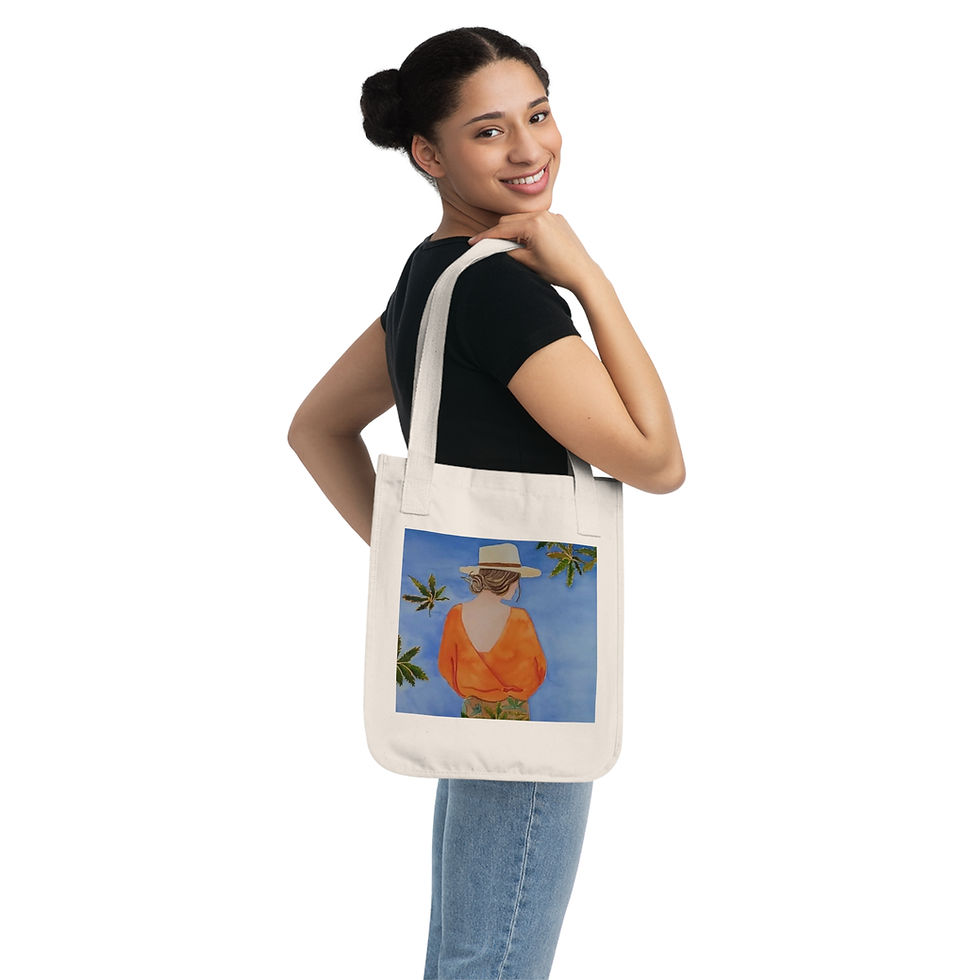 Thumbnail: Boho in Colrado  Stylish Organic Canvas Tote Bag, Eco-Friendly Shopping Bag