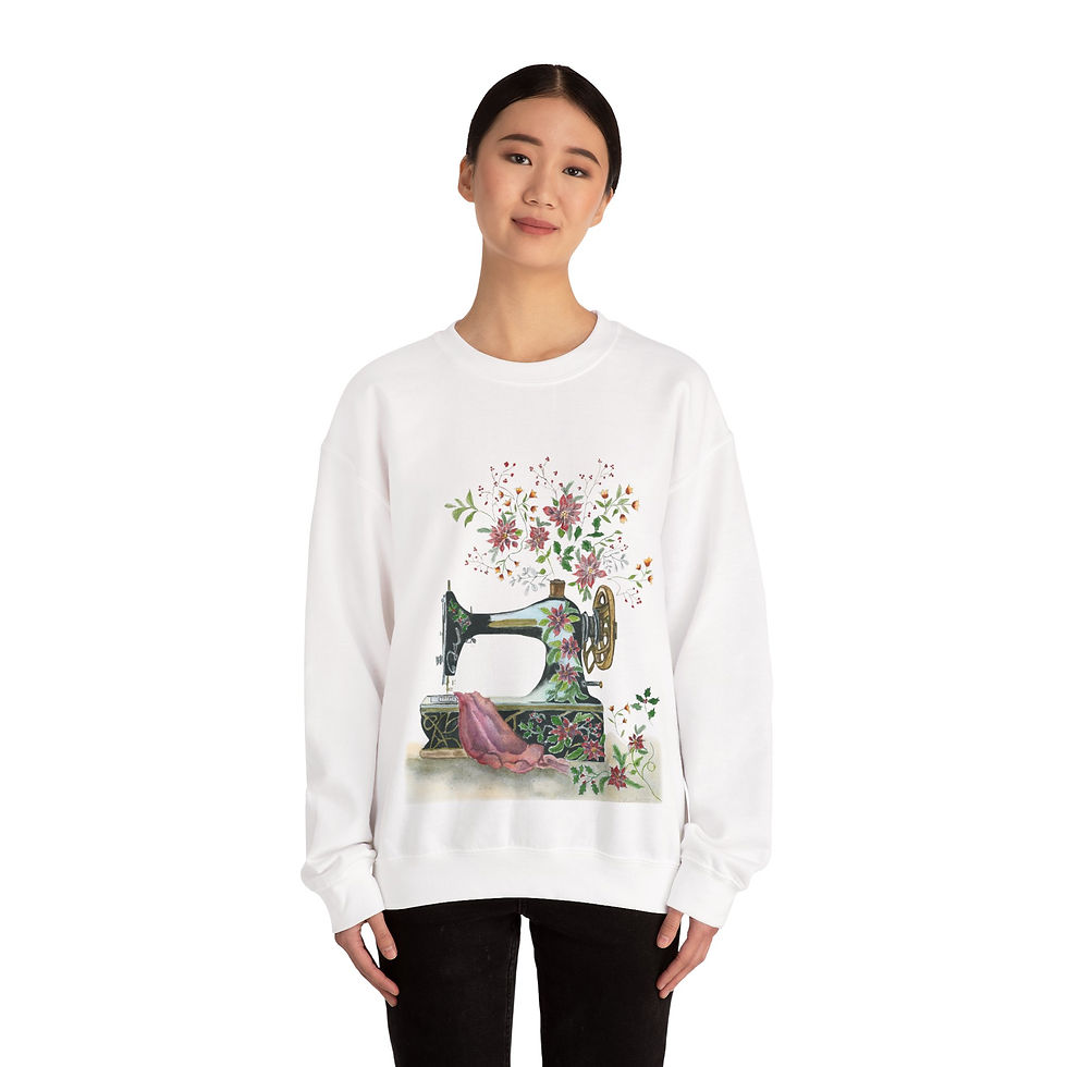 Thumbnail: Sweatshirt - Holiday Sewing  - Unisex Heavy Blend™ Crewneck Sweatshirt