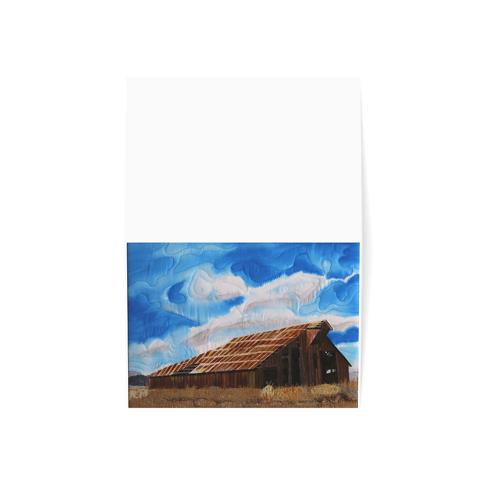 Thumbnail: Rusted California Barn - Fiber Art, Any Occasion, 1-50pcs   