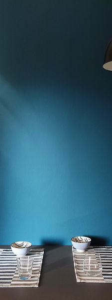 Fascia blu in cucina