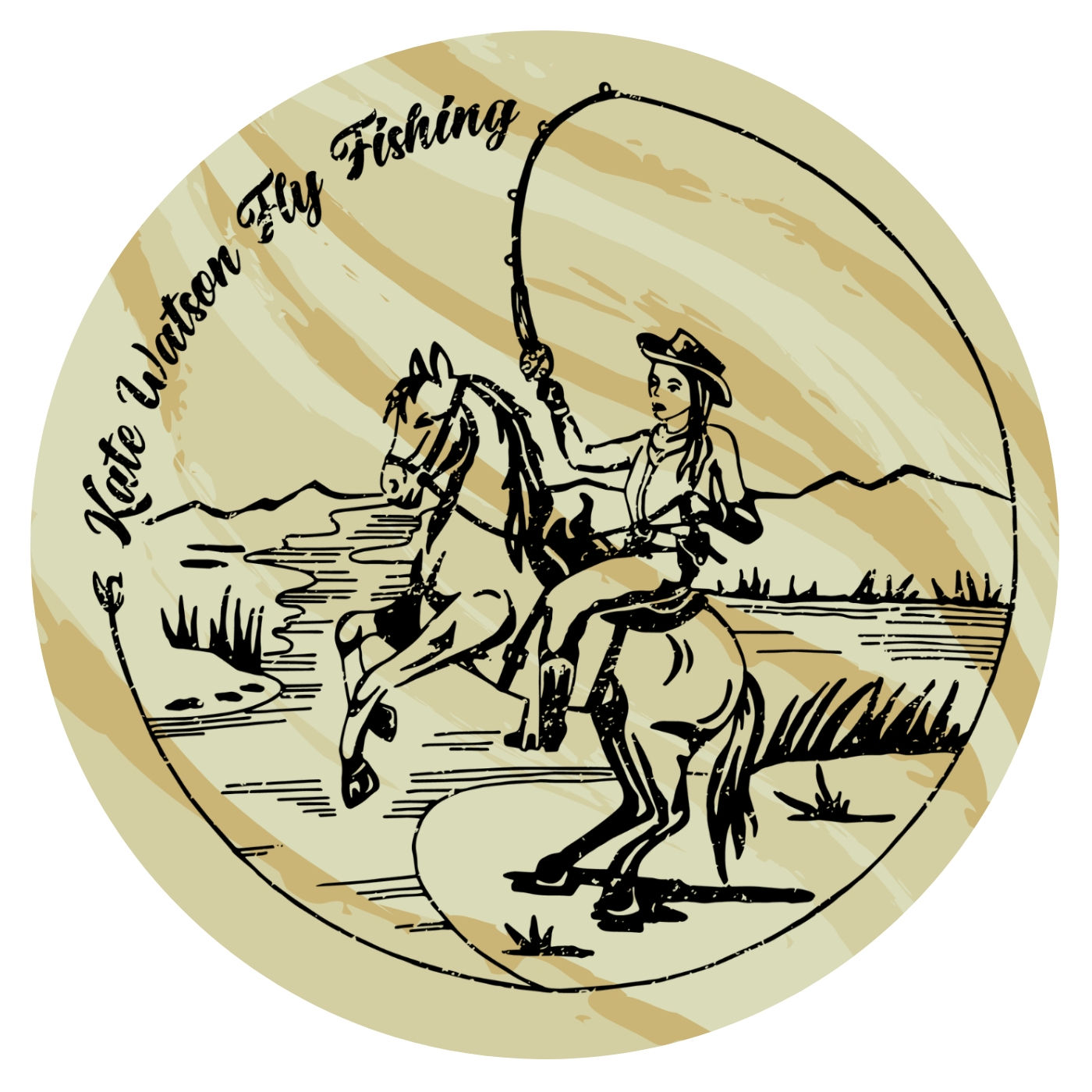 Kate Watson Fly Fishing Sticker
