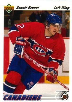 469. Benoit Brunet  - 91-92 Upper Deck NHL - ROOKIE