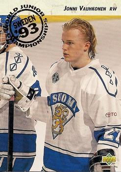619. Jonni Vauhkonen WJC - 92-93 Upper Deck NHL - ROOKIE