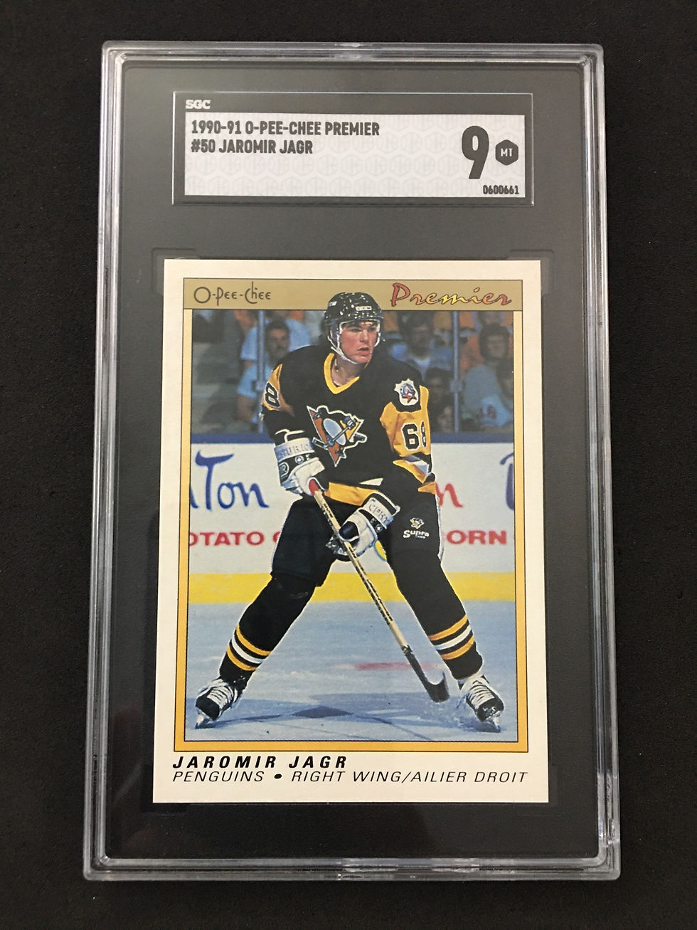 Thumbnail: 1990-91 OPC Premier Jaromir Jagr #50 - SGC 9