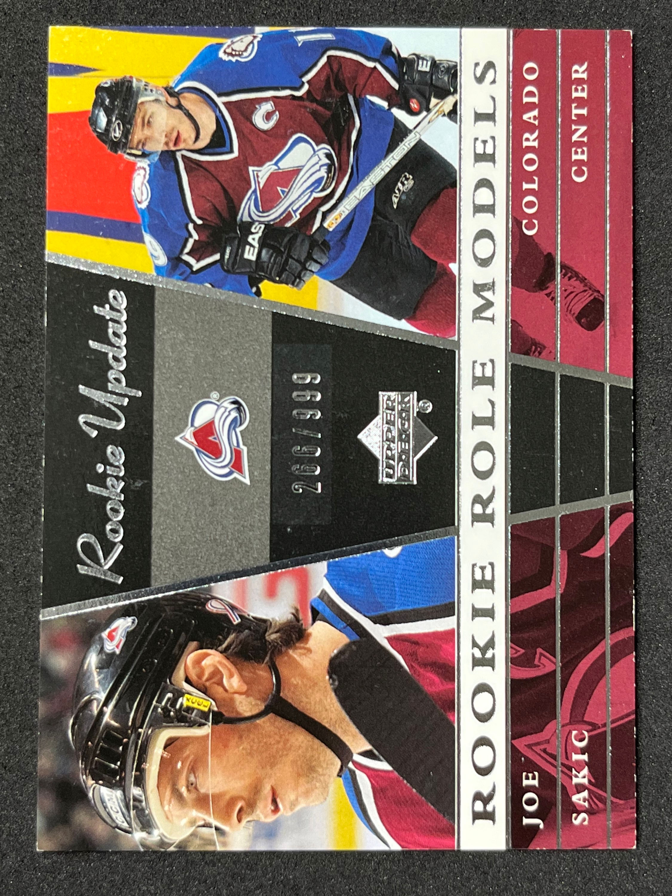 2002-03 Upper Deck Rookie Role Models Joe Sakic #/999