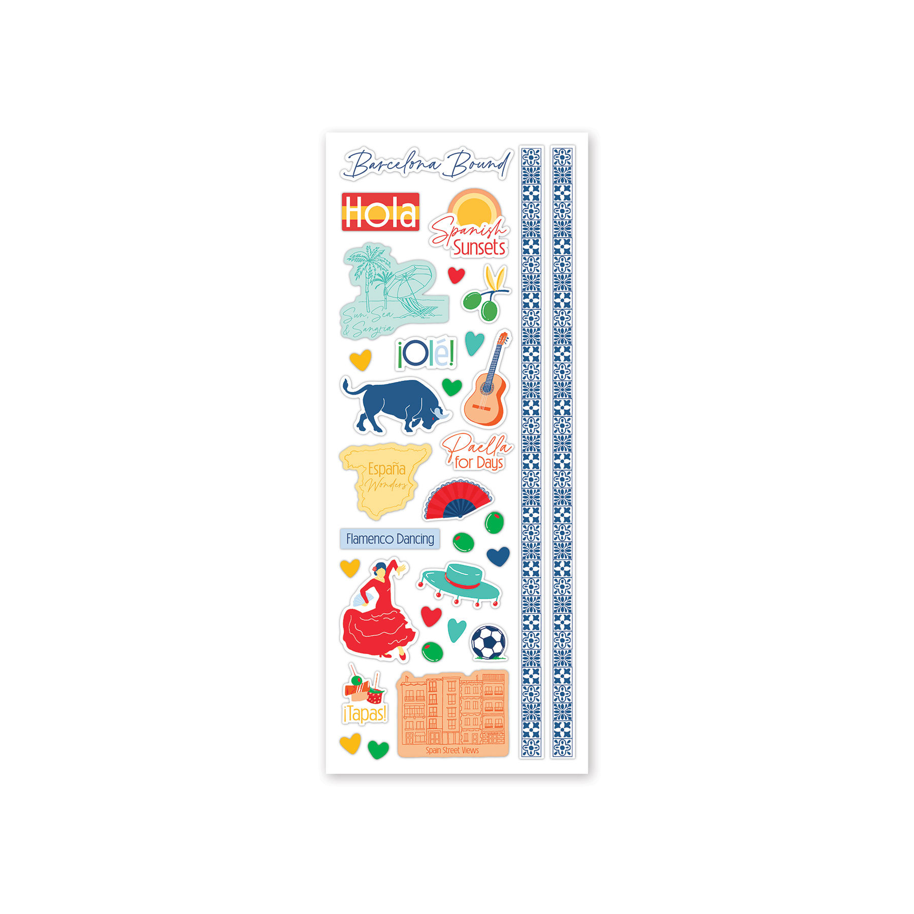 Barcelona Scenes Stickers (1/pk)