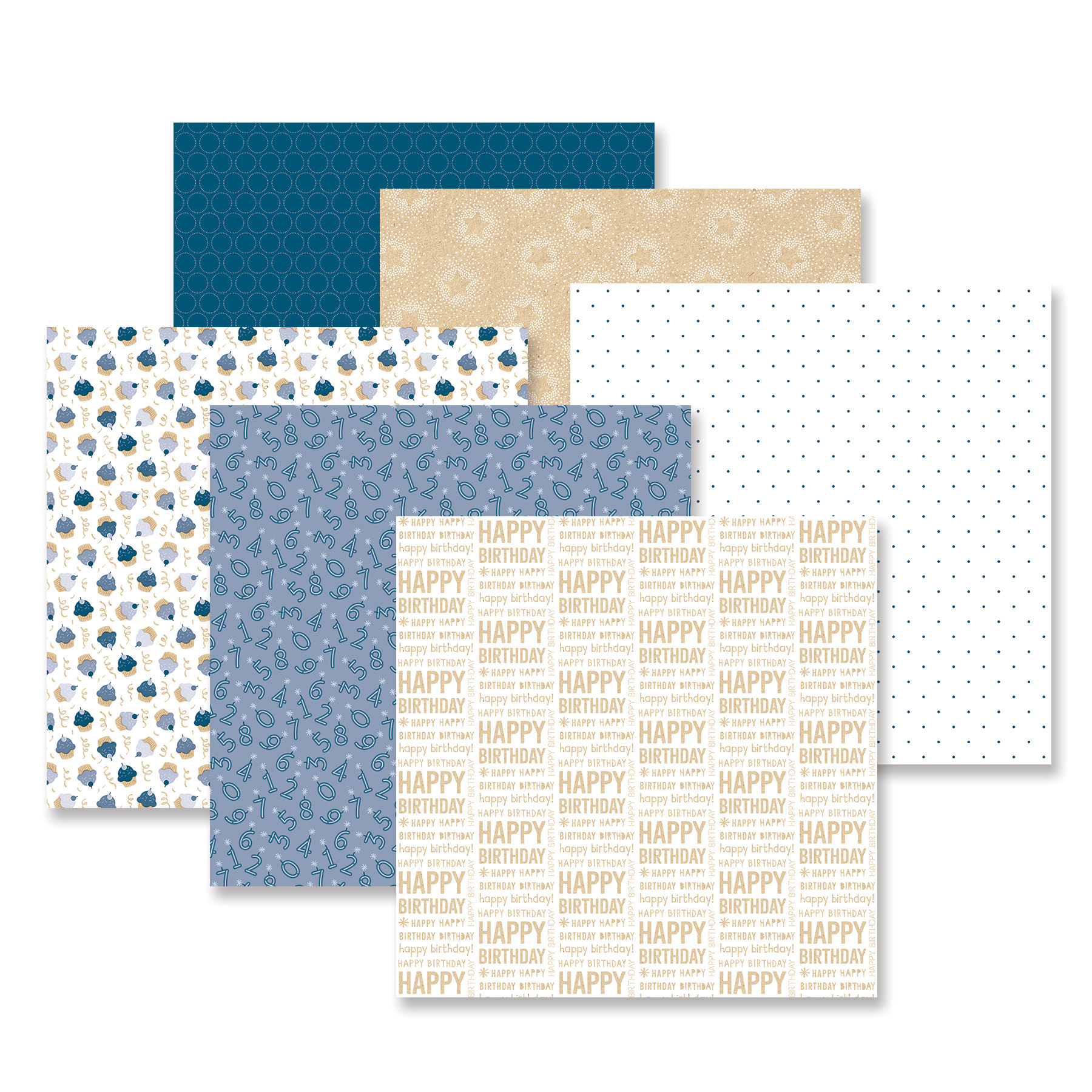Party Time! Blue  Paper Pack (12/pk)