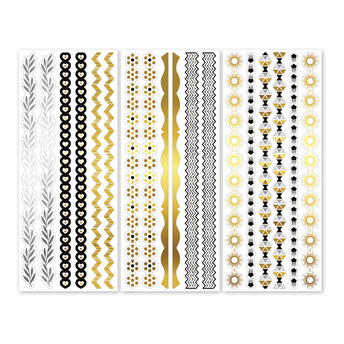 Silver & Gold Foiled Border Stickers (3/pk) website