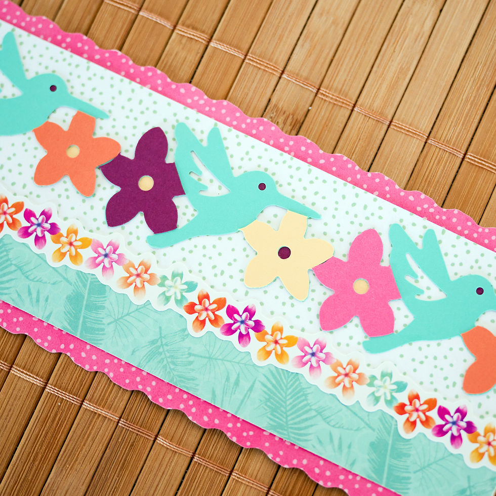 Hummingbird & Flowers Border Punch
