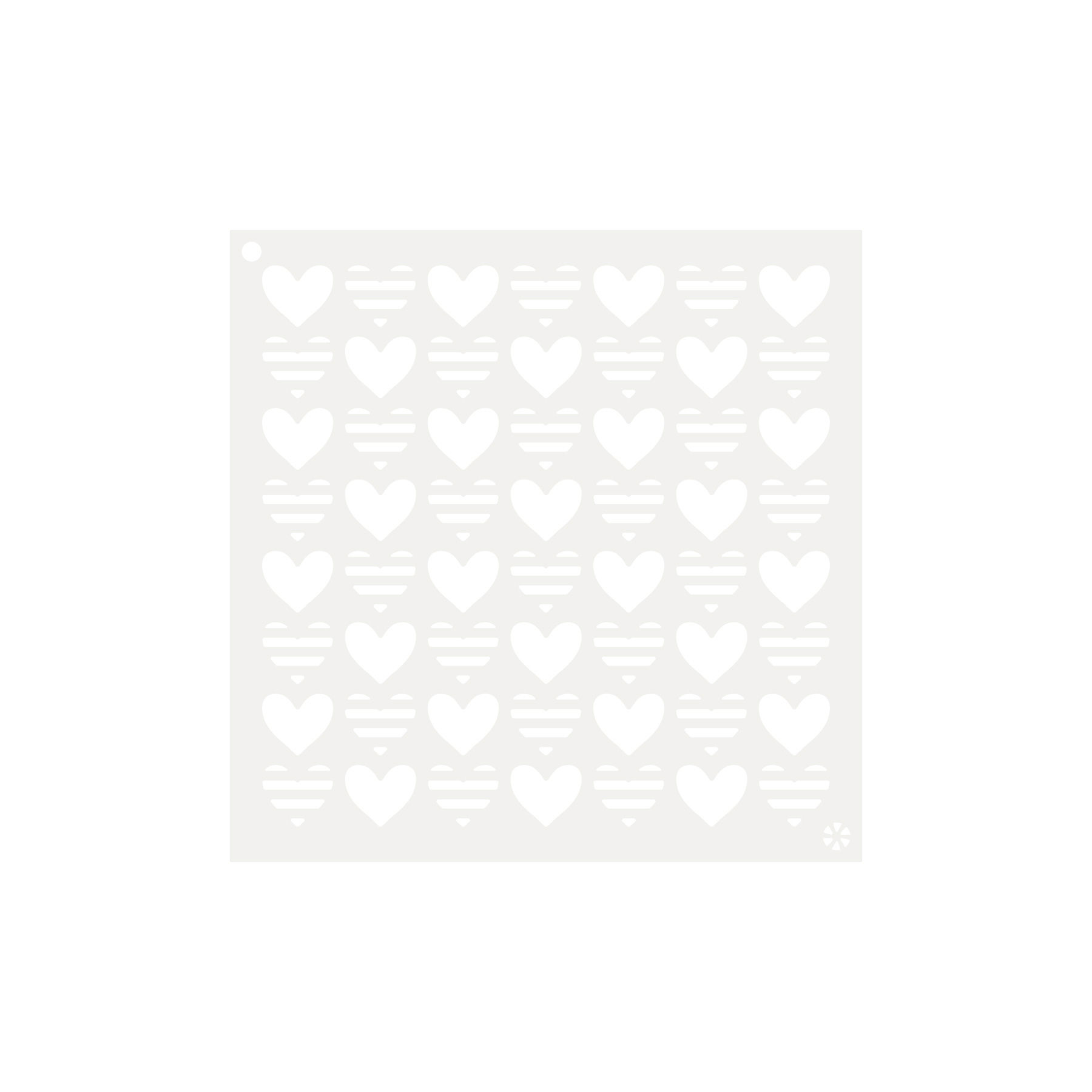 5x5 Stencil - Hearts
