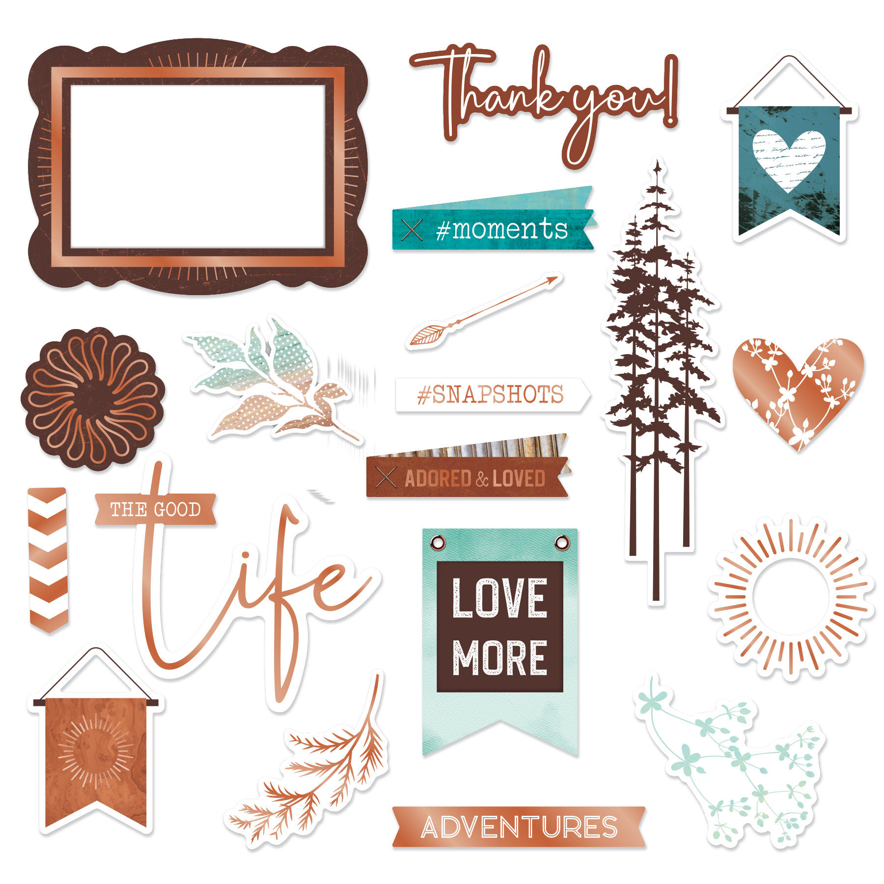 Copper Canyon 2 Foiled Embellishments (40/pk)