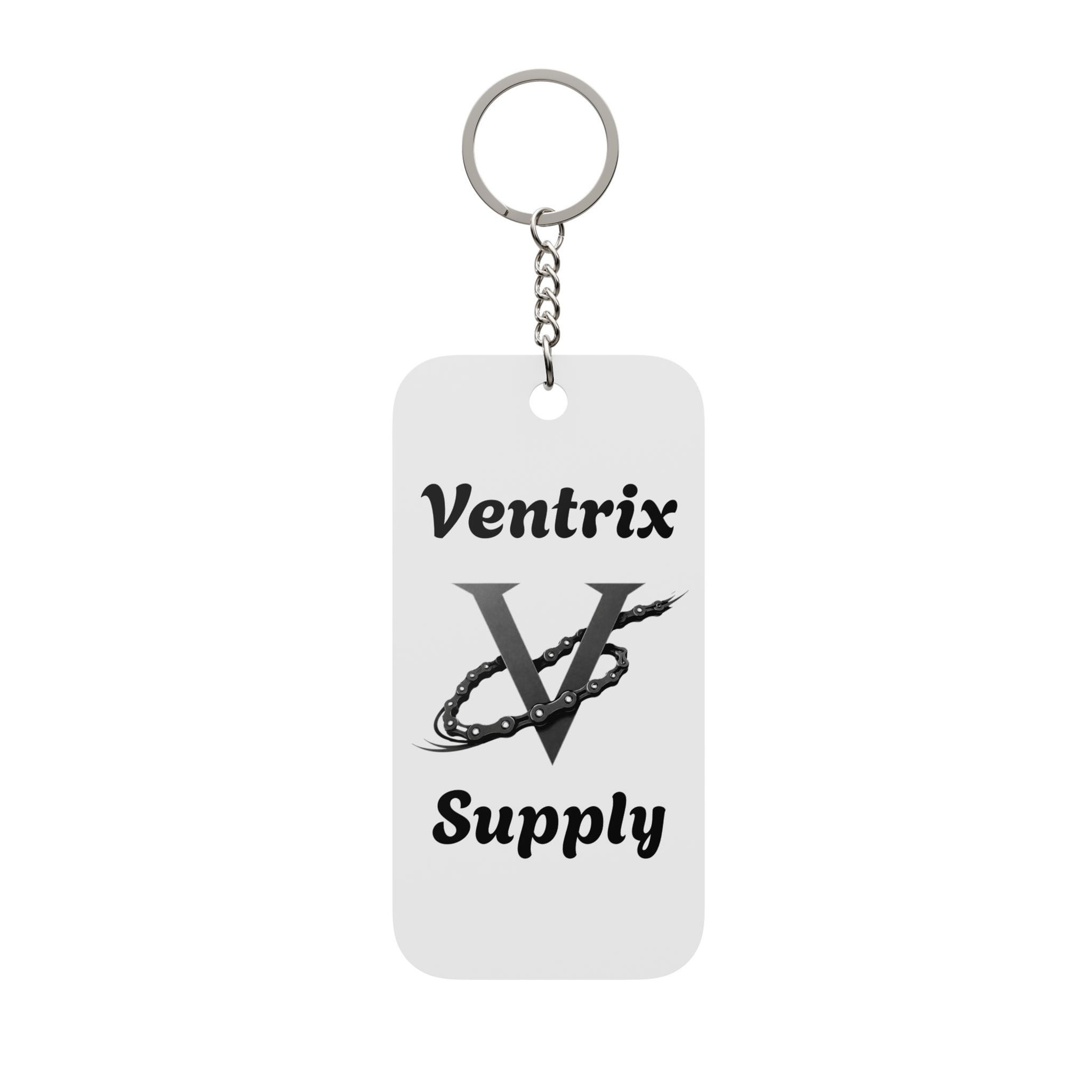 Double-Sided Keychain — 'Ventrix Supply' Logo & "Riding Isn't Illegal" Charm