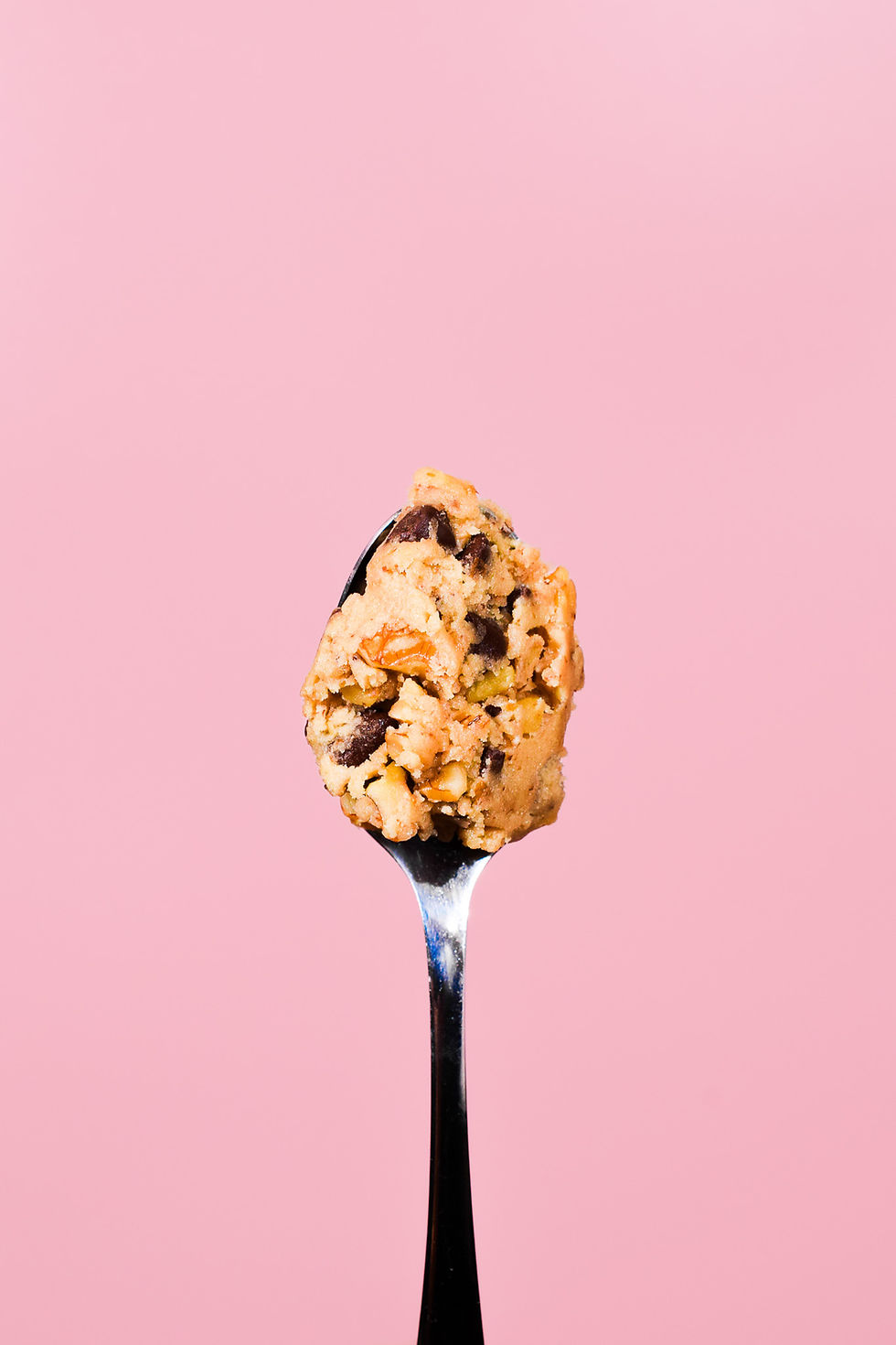 Spoon of Chocolate Chip cookie dough