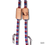 Thumbnail: AJG Lanyards - Red/White/Blue Clear Beads (A20)