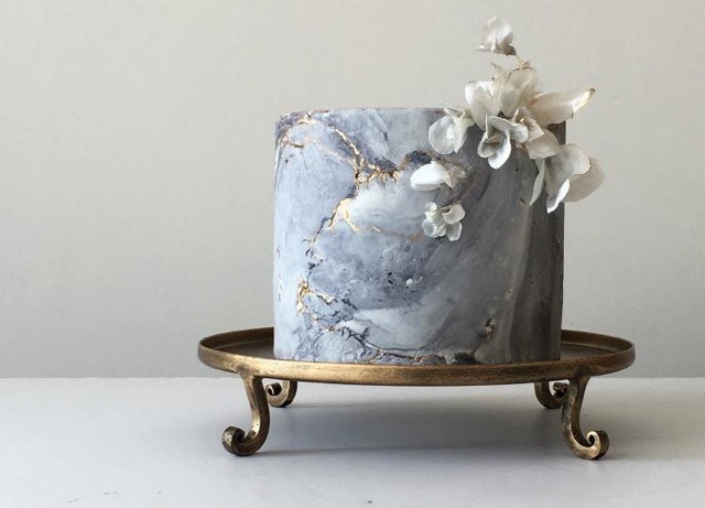 Marble Effect Wedding Cake