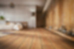 Slaapkamer met parketvloer