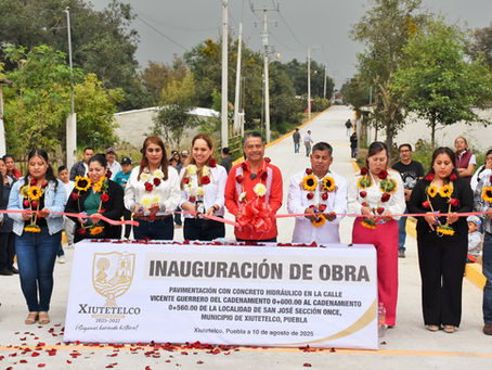 INAUGURAN PAVIMENTACIÓN DE LA CALLE VICENTE GUERRERO EN SAN JOSÉ