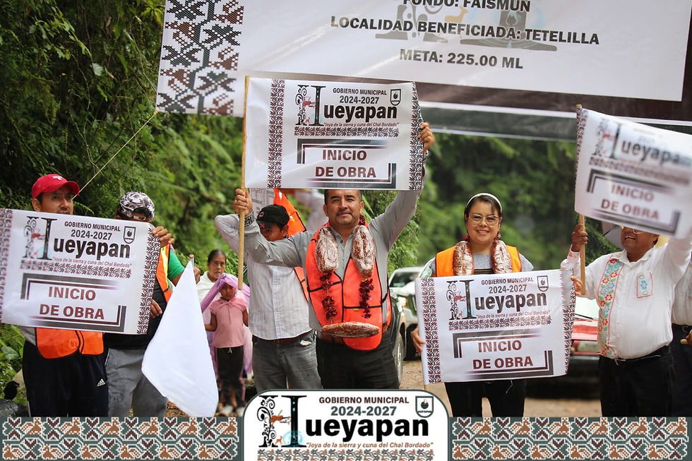 HUEYAPAN AVANZA CON PAVIMENTACIÓN DEL CAMINO PRINCIPAL EN TETELILLA